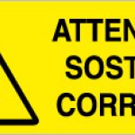 ATTENZIONE SOSTANZE CORROSIVE RETTANGOLARE (341)