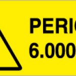 PERICOLO 6.000 VOLT RETTANGOLARE (360)