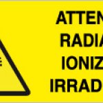ATTENZIONE RADIAZIONI IONIZZANTI IRRADIAZIONI RETTANGOLARE (381)