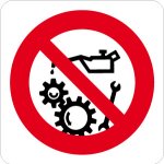 PITTOGRAMMA VIETATO OPERARE SU ORGANI IN MOTO (510)