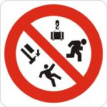 PITTOGRAMMA VIETATO PASSARE SOTTO CARICHI SOSPESI (513)