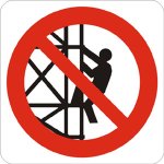 PITTOGRAMMA VIETATO SALIRE / SCENDERE ALL'ESTERNO DEL PONTEGGIO (516)