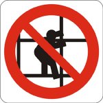 PITTOGRAMMA VIETATO ARRAMPICARSI SUGLI SCAFFALI (528)