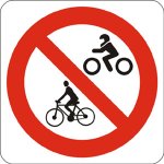 PITTOGRAMMA VIETATO ACCESSO A CICLI E MOTOCICLI (529)