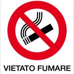 CARTELLO IN ALLUMINIO FORMATO MM 330X350 VIETATO FUMARE (559B)