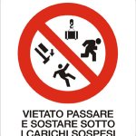 CARTELLO IN ALLUMINIO FORMATO MM 330X350 VIETATO PASS E SOST SOTTO CAR SOS (587B)