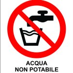 CARTELLO IN ALLUMINIO FORMATO MM 330X350 ACQUA NON POTABILE (610B)
