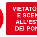 VIETATO SALIRE E SCENDERE ALL'ESTERNO DEI PONTEGGI RETTANGOLARE (754)