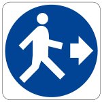 PITTOGRAMMA PEDONI A DESTRA (923)