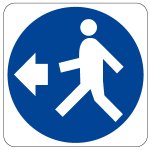 PITTOGRAMMA PEDONI A SINISTRA (927)