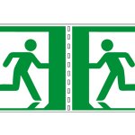 USCITA DI EMERGENZA A SINISTRA BIFACCIALE NORMA UNI EN ISO 7010 (E001B1701)