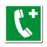 TELEFONO DI EMERGENZA VERTICALE (CON TESTO) NORMA UNI EN ISO 7010 (E0041788)