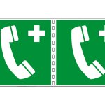 TELEFONO DI EMERGENZA BIFACCIALE NORMA UNI EN ISO 7010 (E004B1716)