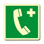 TELEFONO DI EMERGENZA FOTOLUMINESCENTE NORMA UNI EN ISO 7010 (E004L1716)