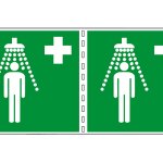 DOCCIA DI EMERGENZA BIFACCIALE NORMA UNI EN ISO 7010 (E012B1718)