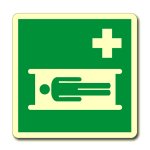 BARELLA DI EMERGENZA VERTICALE (CON TESTO) FOTOLUMINESCENTE NORMA UNI EN ISO 7010 (E013L1766)