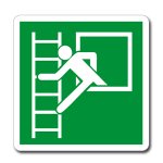 FINESTRA DI EMERGENZA CON SCALA NORMA UNI EN ISO 7010 (E0161746)