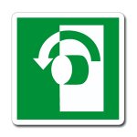 GIRARE LA MANIGLIA IN SENSO ANTIORARIO NORMA UNI EN ISO 7010 (E0181748)