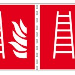 SCALA ANTINCENDIO (CON TESTO) BIFACCIALE NORMA UNI EN ISO 7010 (F003B1669)