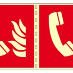 CARTELLO IN ALLUMINIO FORMATO MM 400X500 LUMINESCENTE BIFACCIALE TELEF. EMERGENZA INCENDIO (F006LB1666C)