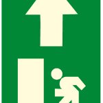 SEGNALE A PAVIMENTO IN ALLUMINIO FORMATO MM 115X 990 LUMINESCENTE PERC VS USC EM (L1844)