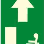 SEGNALE A PAVIMENTO IN ALLUMINIO FORMATO MM 115X 200LUMINESCENTE PERC VS USC EM DISABILE (L1845)