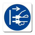 STACCARE LA CORRENTE (CON TESTO) NORMA UNI EN ISO 7010 (M0061062)