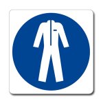 OBBLIGATORIO INDOSSARE GLI INDUMENTI PROTETTIVI NORMA UNI EN ISO 7010 (M010911)