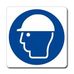 INDOSSARE CASCO PROTETTIVO (CON TESTO) NORMA UNI EN ISO 7010 (M0141051)