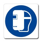 INDOSSARE MASCHERA PER LA SALDATURA (CON TESTO) NORMA UNI EN ISO 7010 (M0191067)