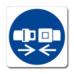 OBBLIGATORIO ALLACCIARE LA CINTURA DI SICUREZZA NORMA UNI EN ISO 7010 (M020928)