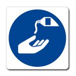 USARE LA CREMA BARRIERA (CON TESTO) NORMA UNI EN ISO 7010 (M0221069)