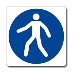 PASSAGGIO OBBLIGATORIO PER PEDONI (CON TESTO) NORMA UNI EN ISO 7010 (M0241046)