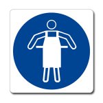 OBBLIGATORIO INDOSSARE IL GREMBIULE PROTETTIVO NORMA UNI EN ISO 7010 (M026940)