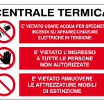 CENTRALE TERMICA / E' VIETATO NORMA UNI EN ISO 7010 (MS1445)