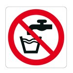 VIETATO BERE ACQUA NON POTABILE NORMA UNI EN ISO 7010 (P005525)