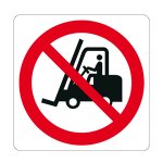 VIETATO L'ACCESSO AI CARRELLI ELEVATORI E ALTRI VEICOLI INDUSTRIALI NORMA UNI EN ISO 7010 (P006509)