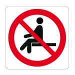 VIETATO SEDERSI (CON TESTO) NORMA UNI EN ISO 7010 (P0181486)