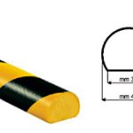 PARACOLPI POLIURETANO TIPO C GIALLO NERO C/BIADES. (PCE523C)