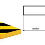 PARACOLPI POLIURETANO TIPO D GIALLO NERO C/BIADES. (PCE524D)