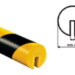 PARACOLPI POLIURETANO TIPO B GIALLO NERO (PCE525B)