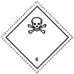 ETICHETTA AUTOADESIVA SOSTANZE TOSSICHE CLASSE 6.1 (PPA6102)