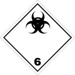 ETICHETTA AUTOADESIVA RISCHIO BIOLOGICO CLASSE 6.2 (PPA6103)