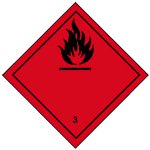 ETICHETTA AUTOADESIVA LIQUIDI INFIAMMABILI CLASSE 3 (PPA6112)