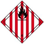 ETICHETTA AUTOADESIVA SOLIDI INFIAMMABILI CLASSE 4.1 (PPA6113)