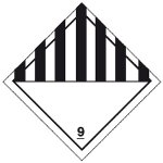 ETICHETTA AUTOADESIVA PERICOLO GENERICO CLASSE 9 (PPA6117)