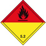 ETICHETTA AUTOADESIVA PEROSSIDI ORGANICI CLASSE 5.2 (PPA6125)