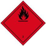 ETICHETTA AUTOADESIVA GAS INFIAMMABILI CLASSE 2.1 (PPA6129)