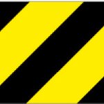 PELLICOLA AUTOADESIVA RIFRANGENTE STRISCE GIALLO/NERO DES.MM 450X150 (PPRD455GN)
