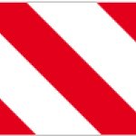 PELLICOLA AUTOADESIVA RIFRANGENTE STRISCE BIANCO/ROSSO SIN.MM 450X150 (PPRS455BR)